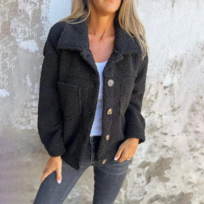 Dion |  Kort uldblazer med revers